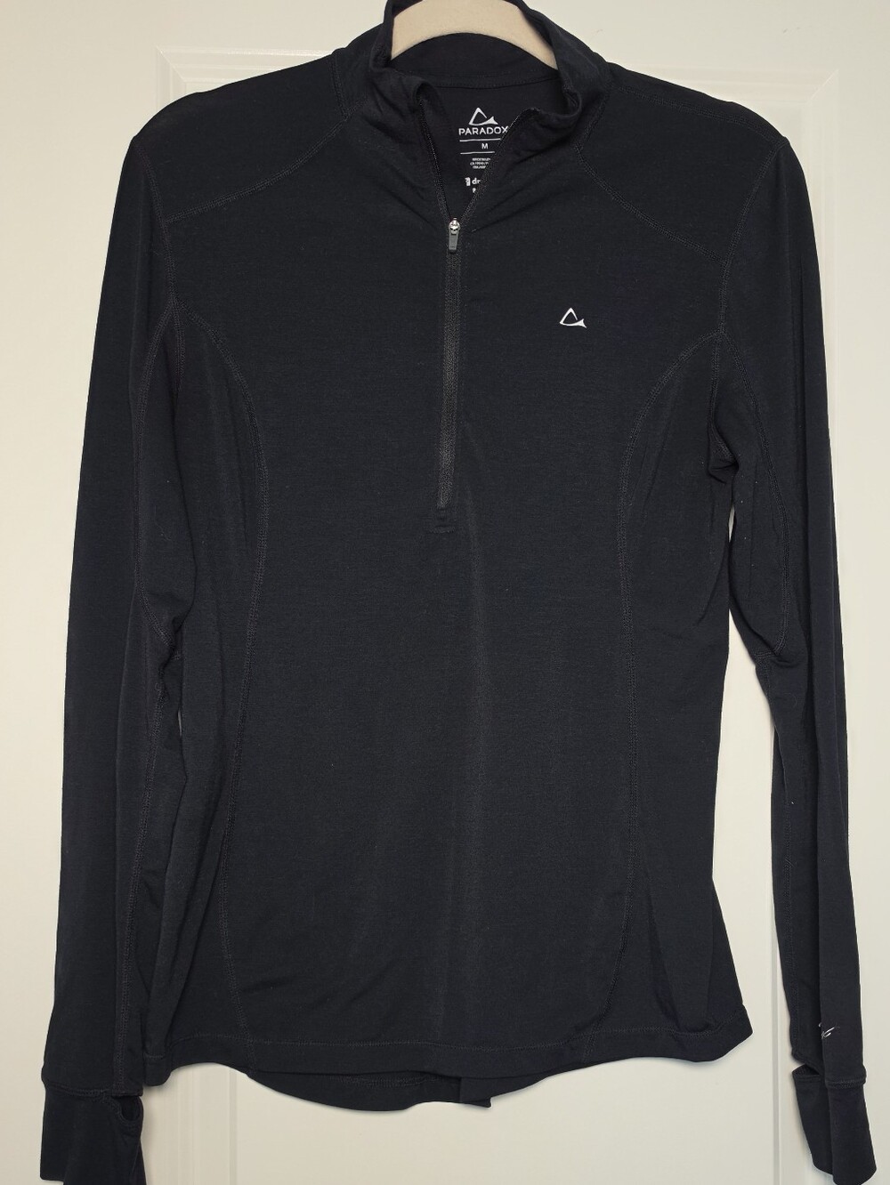 Paradox Merino Wool Base Layer Quarter Zip Women's Medium Black DriRelease